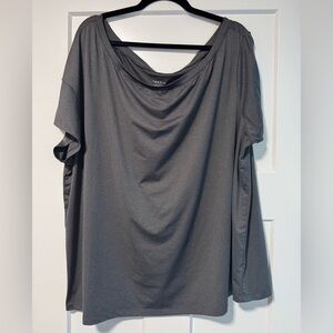 Torrid Gray Relaxed Short Sleeve Blouse